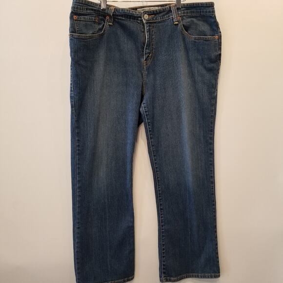 Levi's 515 Bootcut Curvy Blue Jeans Stretch Denim Plus Size 18 - Picture 2 of 12